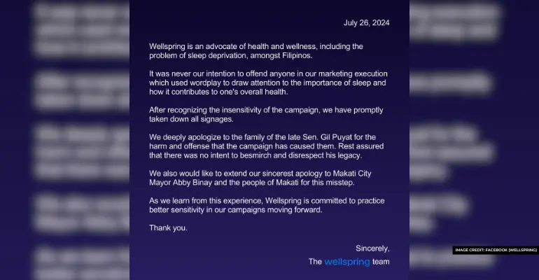 Melatonin Brand Wellspring Apologizes After Controversial “Gil Puyat” Marketing Stunt