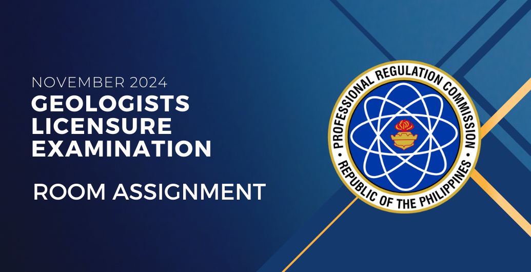 Room Assignment — November 2024 Geologists Licensure Exam