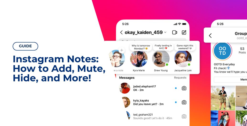 instagram notes how to add mute hide and more