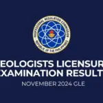 list of passers november 2024 geologists exam results