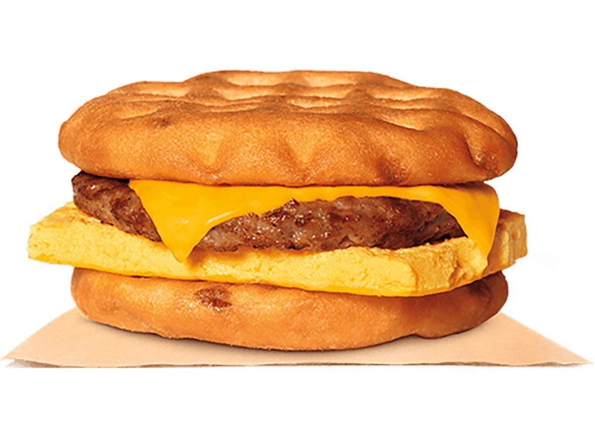 Waffle Sausage King with Egg Meal by Burger King