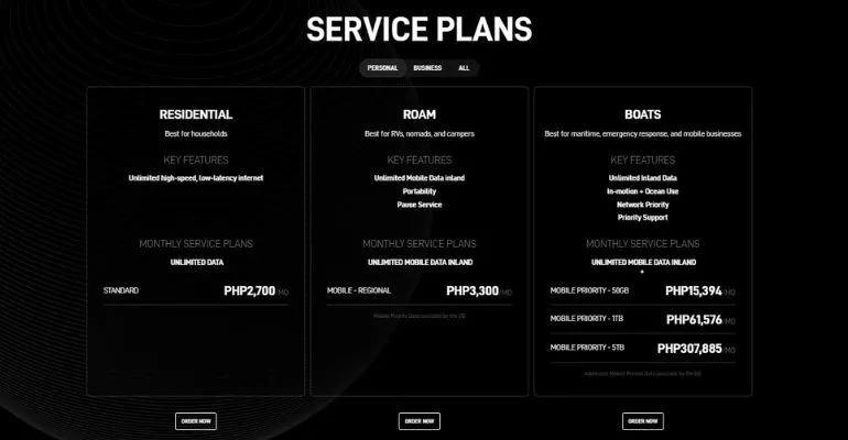 starlink philippines internet plans