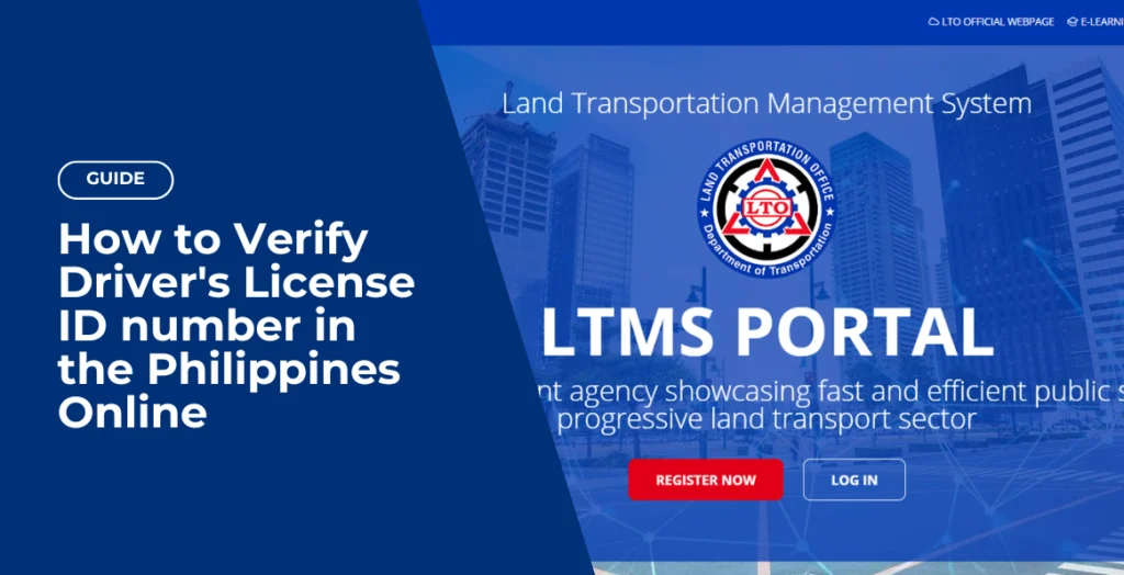 how to verify drivers license id number in the philippines online 2024