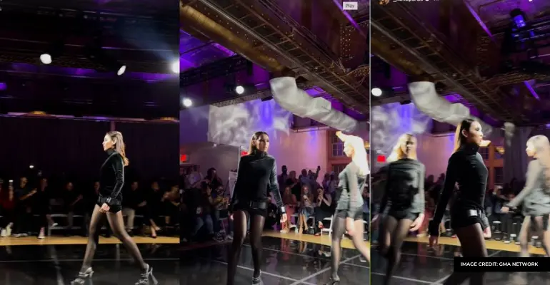 kyline alcantara and kobe paras walks the runway at new york fashion week