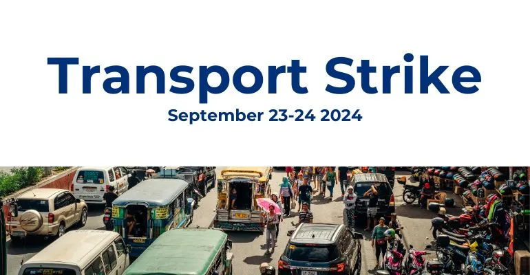 Transport Strike on September 23, 2024 (Monday)