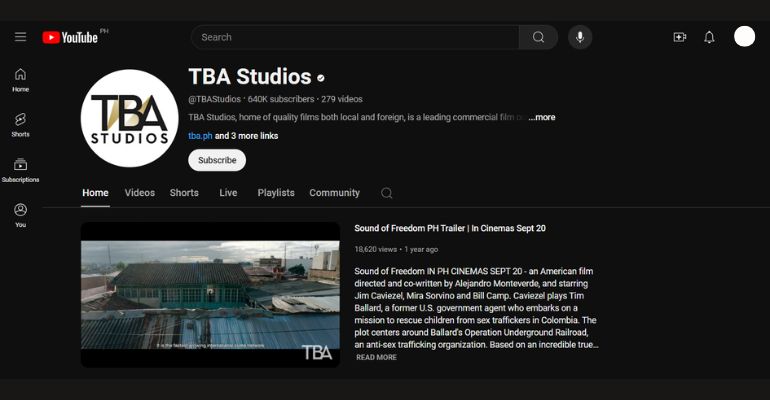 TBA Studios YouTube Channel