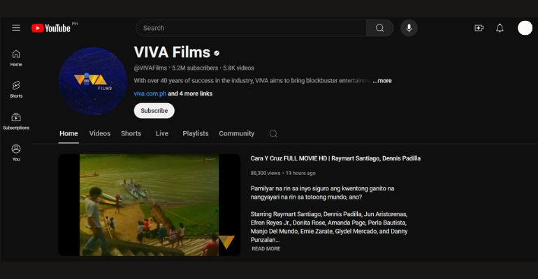 VIVA Films YouTube Channel