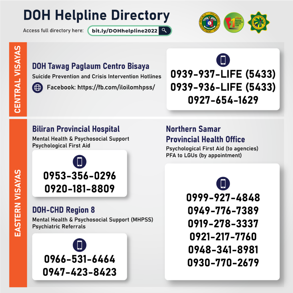 Visayas DOH Helpline Directory