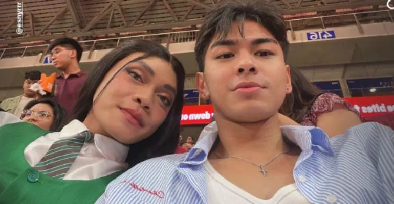 Precious and Shan Vasagas spend time together during UAAP Season 87 men’s basketball tournament