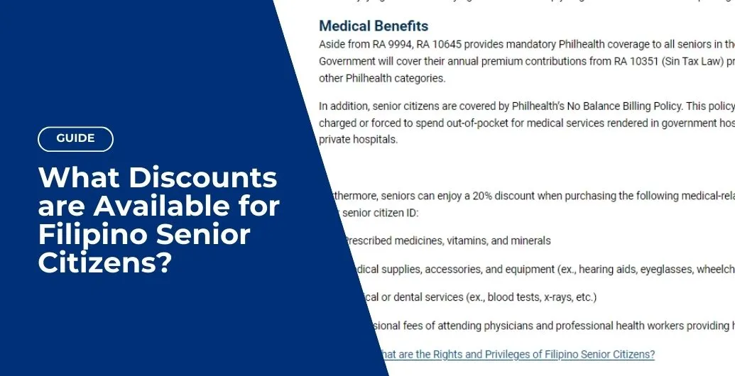 what discounts are available for filipino senior citizens