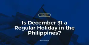 is december 31 a regular holiday in the philippines