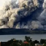 taal volcano experiences minor phreatomagmatic eruption