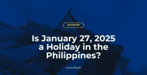 Is January 2 2025 a Holiday in the Philippines