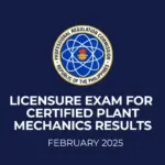 list of passers february 2025 certified plant mechanic licensure exam