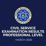 list of passers march 2025 civil service exam results professional level