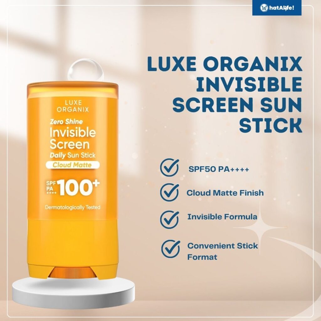 LUXE ORGANIX Zero Shine Invisible Screen Daily Sun Stick