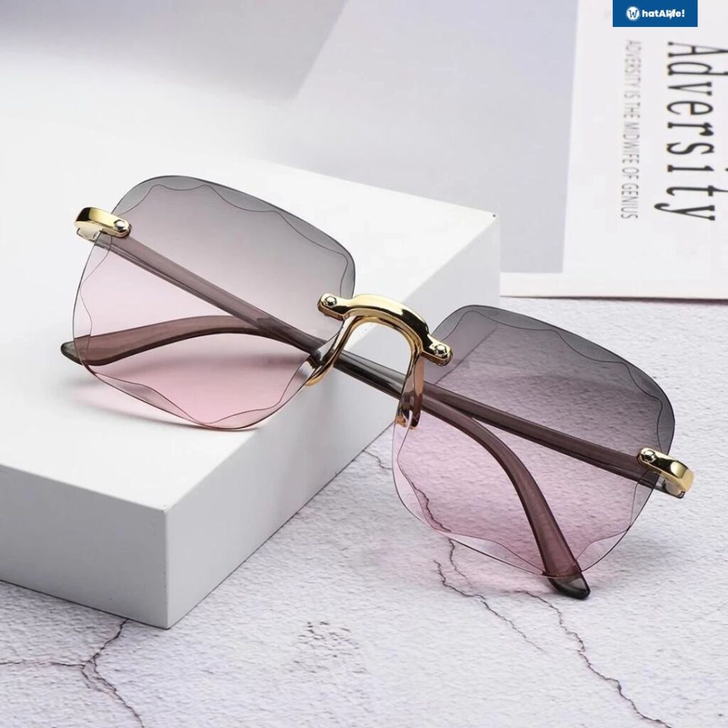Rimless Square Polarized Sunglasses